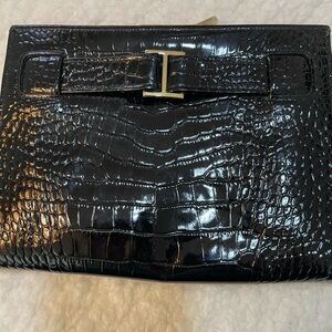 ABAS Elegant Black Crocodile-Embossed Clutch with products